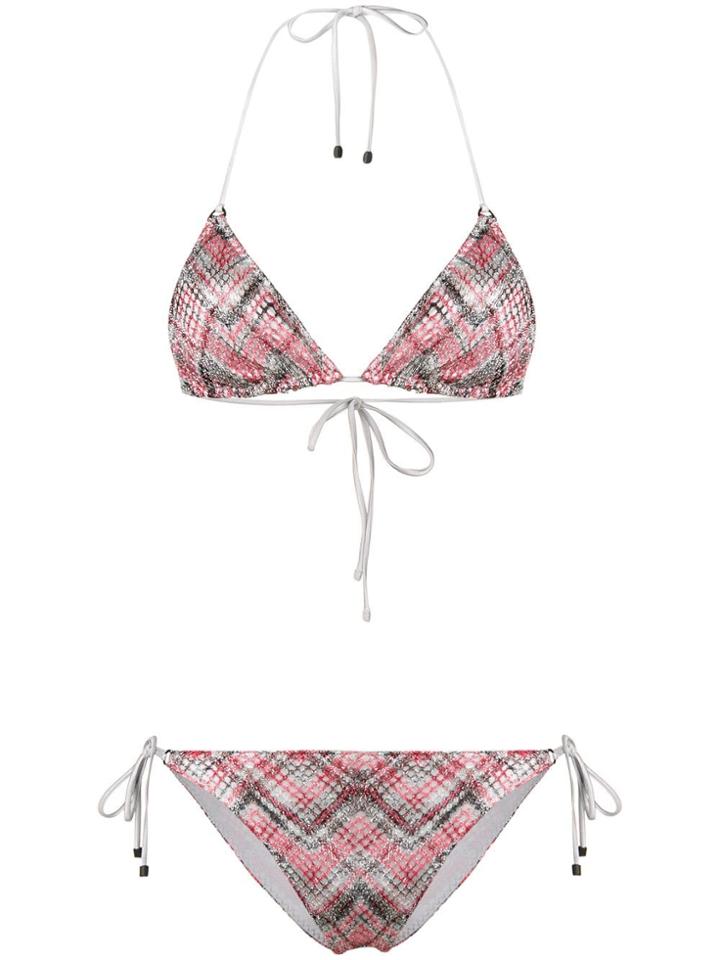Missoni Mare Check Knit Bikini - Pink
