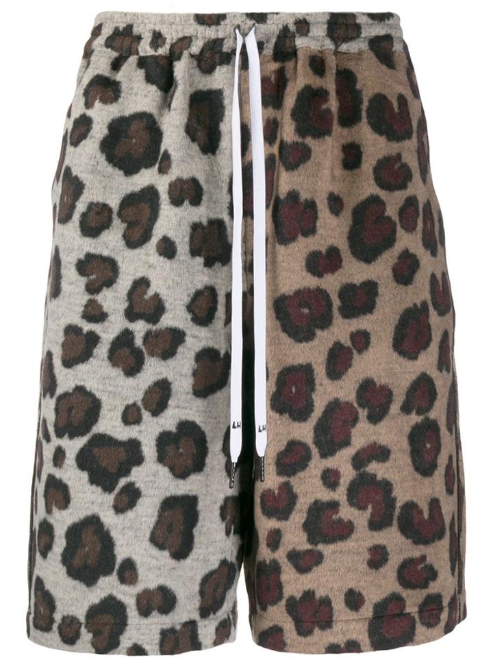 Liam Hodges Leopard Print Shorts - Neutrals