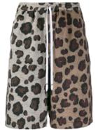 Liam Hodges Leopard Print Shorts - Neutrals
