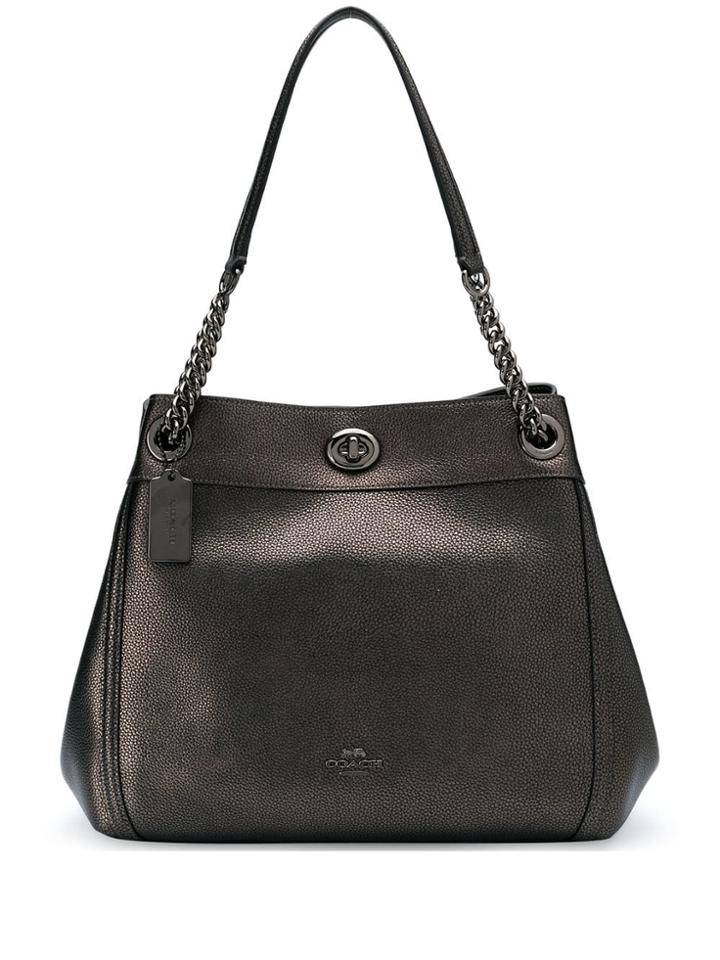 Coach Turnlock Edie Shoulder Bag - Grey