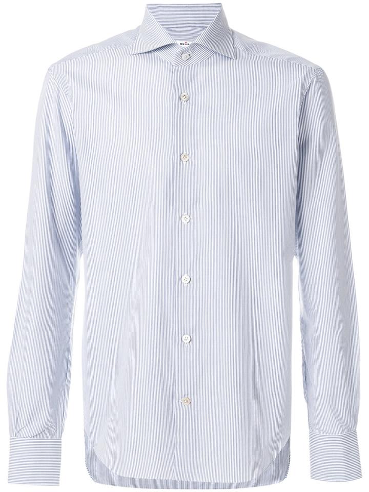 Kiton Fine Stripe Shirt - Blue