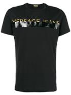 Versace Jeans Embroidered Logo Top - Black