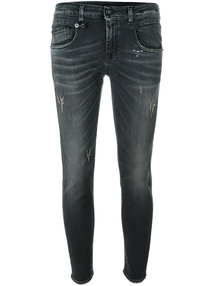 R13 - 'boy' Skinny Jeans - Women - Cotton/polyester/spandex/elastane - 25, Black, Cotton/polyester/spandex/elastane