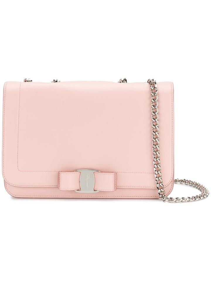Salvatore Ferragamo Vara Rainbow Crossbody Bag - Pink & Purple