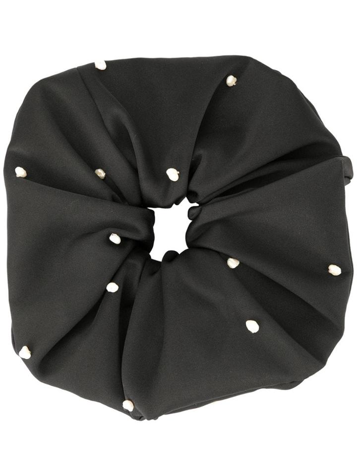 Le Chic Radical Taffeta Scrunchie - Black