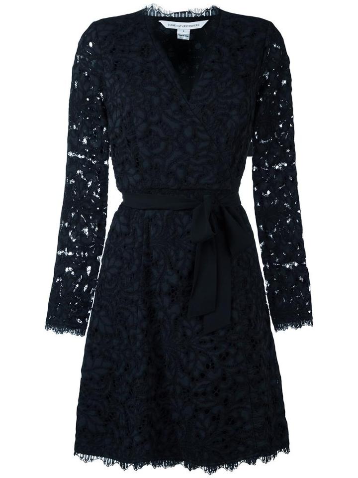 Diane Von Furstenberg 'shaelyn' Dress, Women's, Size: 6, Black, Cotton/nylon/polyester/viscose