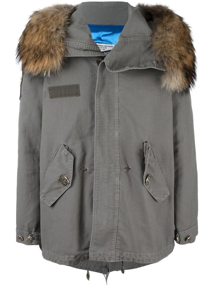 History Repeats Zipped Parka Coat, Men's, Size: 50, Green, Polyester/cotton