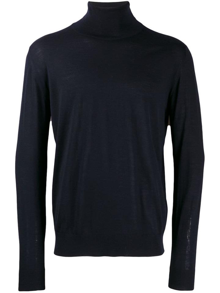 Jil Sander Roll Neck Sweatshirt - Blue