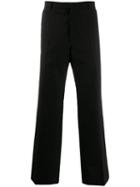 Prada Straight Leg Striped Trousers - Black