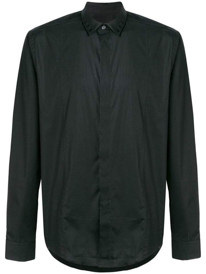 Les Hommes Collar Detail Shirt - Black