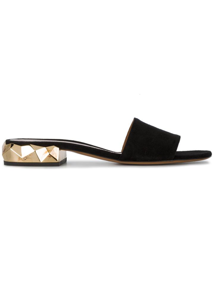 Darmaki Black Suede Dana Slides
