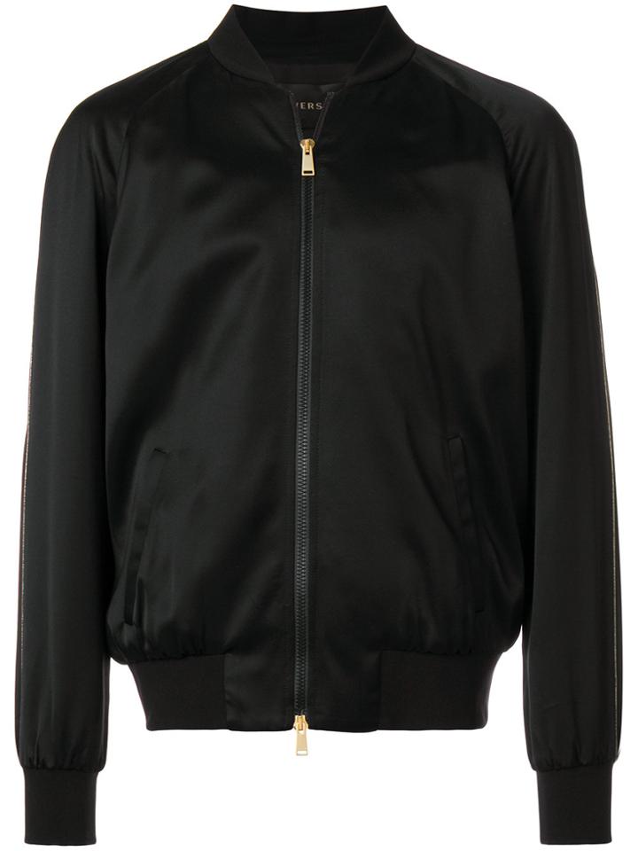 Versace Medusa Studded Bomber Jacket - Black