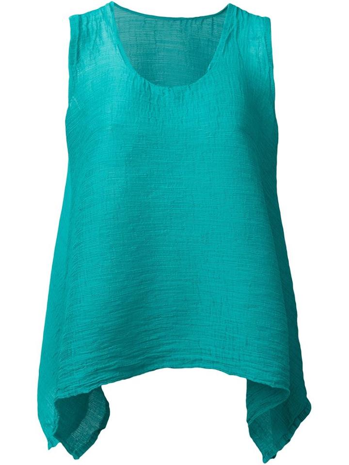 Issey Miyake Cauliflower Oversized Tank Top, Women's, Blue, Polyester