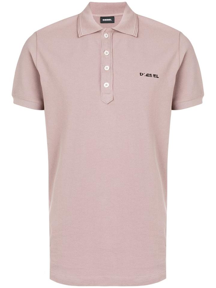Diesel Logo Short-sleeve Polo Shirt - Pink