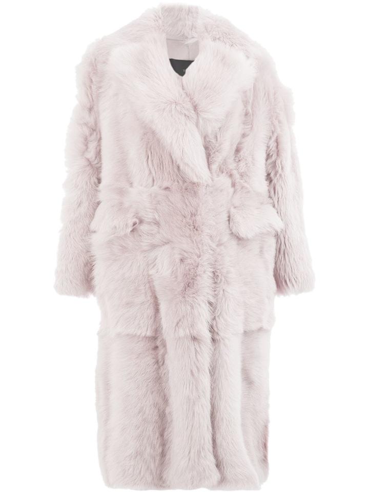 Blancha Oversized Midi Coat - Pink