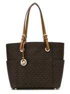 Michael Michael Kors Tt Ew Signature Tote, Women's, Brown, Cotton/polyester/pvc