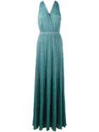 Missoni Sleeveless Lurex Evening Dress, Women's, Size: 42, Blue, Cupro/polyester/viscose/spandex/elastane
