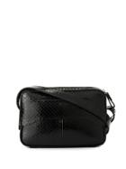Tibi Snakesin Crossbody Bag - Black