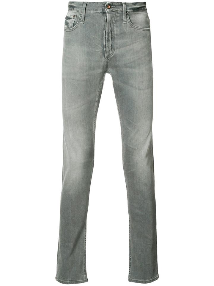 Denham Straight-leg Jeans, Men's, Size: 33/34, Grey, Cotton/polyester/spandex/elastane