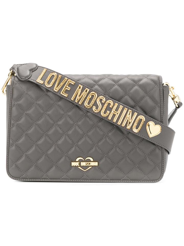 Love Moschino Quilted Shoulder Bag - Grey