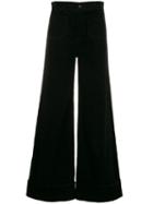 Roberto Collina High-waisted Flared Trousers - Black