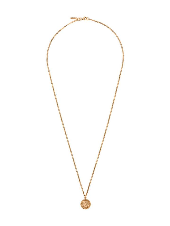 Emanuele Bicocchi Skull Coin Pendant Necklace - Gold