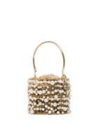 Rosantica Rea Pearl-embellished Bucket Bag - Neutrals