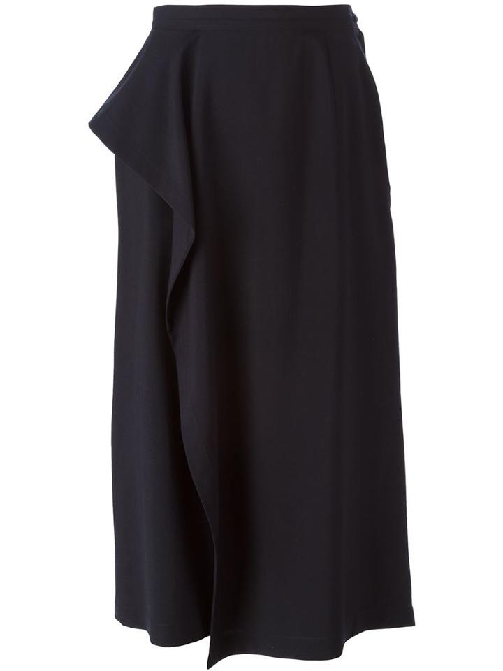 Comme Des Garcons Vintage Draped Front Midi Skirt