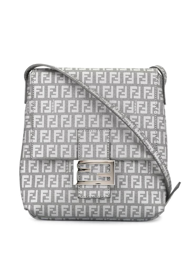 Fendi Pre-owned Zucchino Pattern Shoulder Bag - Grey