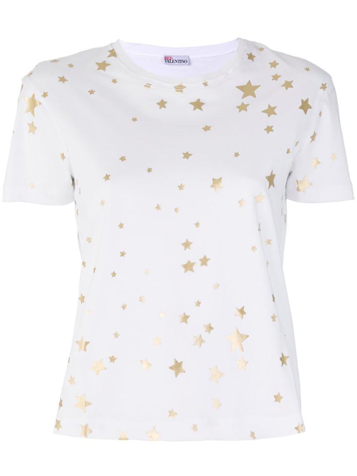 Red Valentino Star Print T-shirt - White