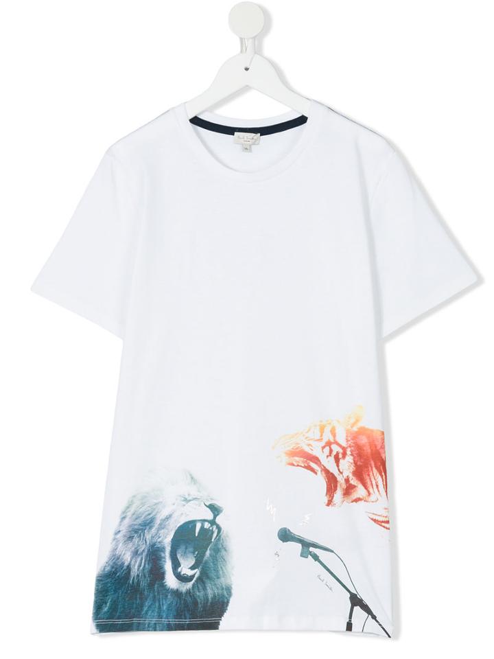 Paul Smith Junior - Printed T-shirt - Kids - Cotton - 16 Yrs, Boy's, White