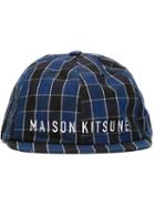 Maison Kitsuné Small Visor Checked Cap