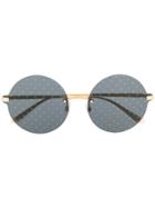 Dolce & Gabbana Eyewear Round Polka-dot Sunglasses - Black