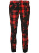 Yohji Yamamoto Vintage Tartan Ribbed Trousers - Red