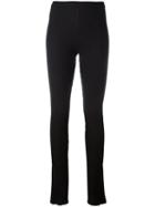 Givenchy Ribbed Long Length Leggings, Women's, Size: Medium, Black, Wool