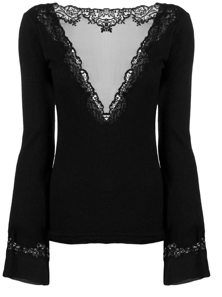 Ermanno Scervino Lace Inserts Jumper - Black