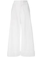 Alice+olivia Cropped Flared Trousers - White