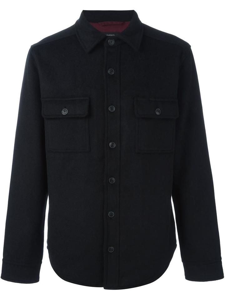 Saturdays Surf Nyc Classic Shirt Jacket, Men's, Size: Small, Black, Cotton/acrylic/polyester/other Fibers