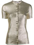 Paco Rabanne Metallic Buttoned Top - Gold