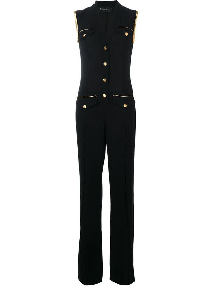 Rossella Jardini Flared Jumpsuit, Women's, Size: 44, Black, Silk/polyester