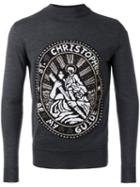 Christopher Kane - Saint Christopher Sweater - Women - Polyamide/polyester/mohair/metallic Fibre - L, Grey, Polyamide/polyester/mohair/metallic Fibre