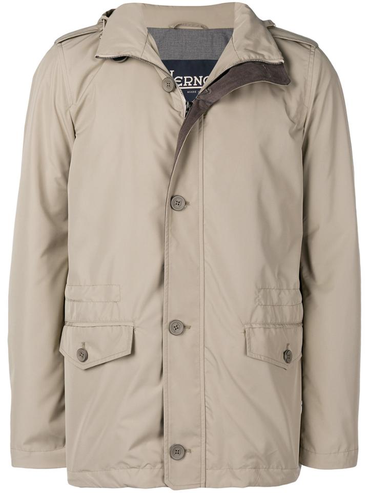 Herno Hooded Casual Jacket - Nude & Neutrals