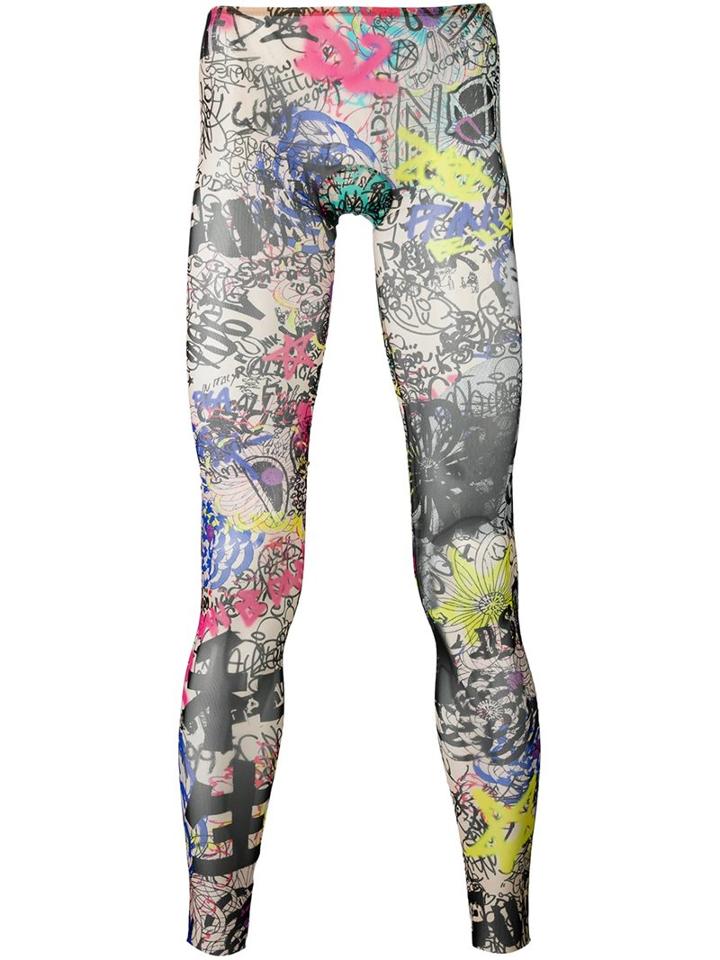 Dsquared2 Manga Print Sheer Leggings, Men's, Size: Medium, Polyamide/spandex/elastane