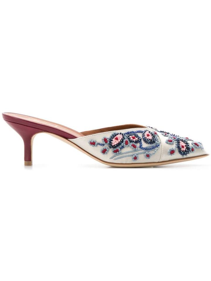 Malone Souliers Portia Beaded Mules - Blue