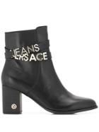 Versace Jeans Couture Ankle Straps Boots - Black
