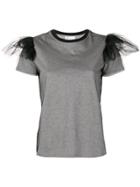 Red Valentino Tulle Puff Sleeve T-shirt - Grey