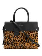 Karl Lagerfeld K/ikon Leopard Top Handle Bag - Black