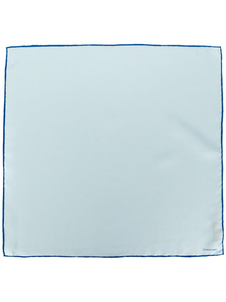 Tom Ford Contrast Trim Handkerchief - Blue