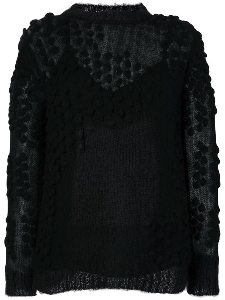 P.a.r.o.s.h. Knit Pom Pom Jumper - Black