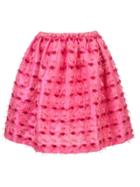 Jourden Fringe Detail Flared Skirt - Pink